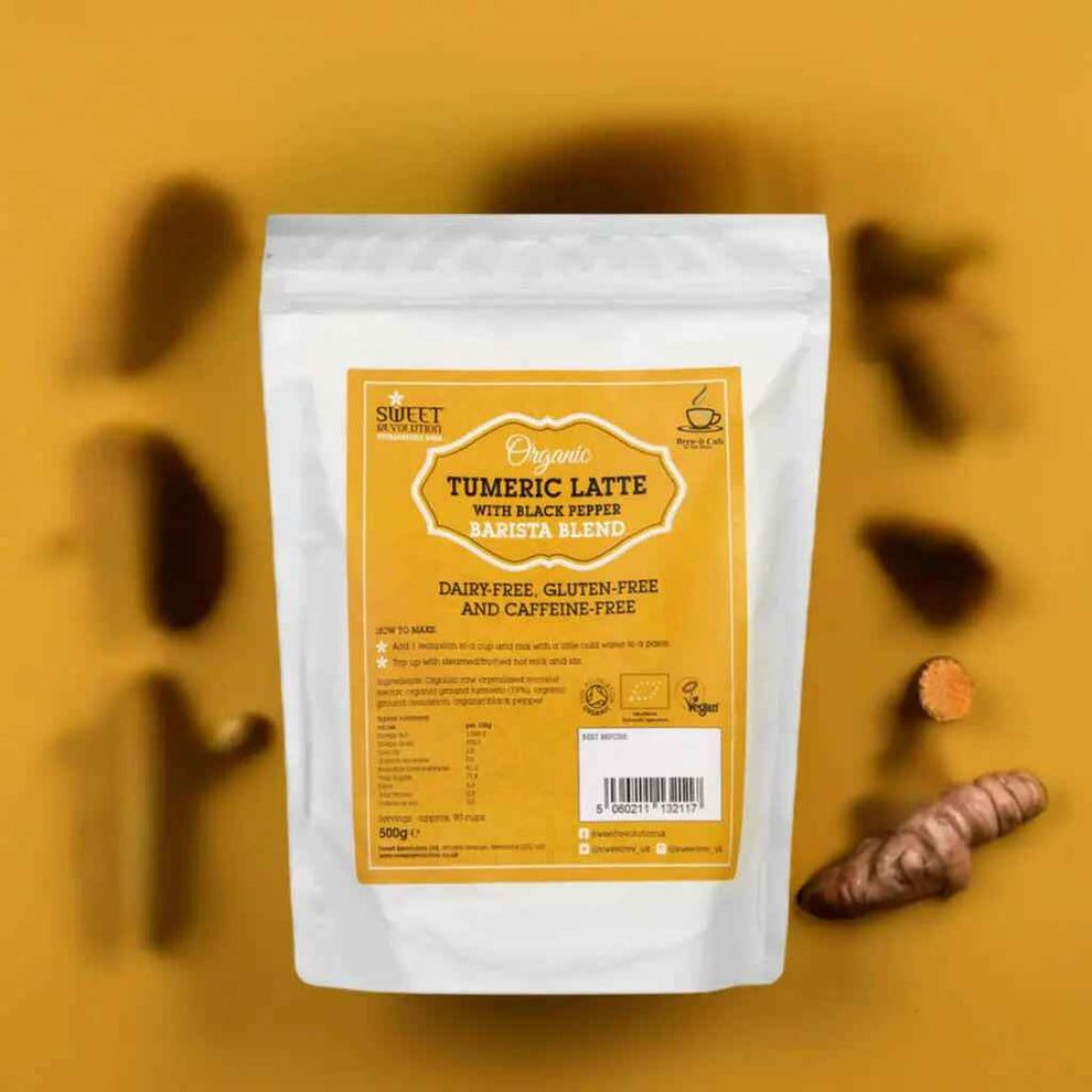 Latte de cúrcuma orgánica del Reino Unido.250Gr