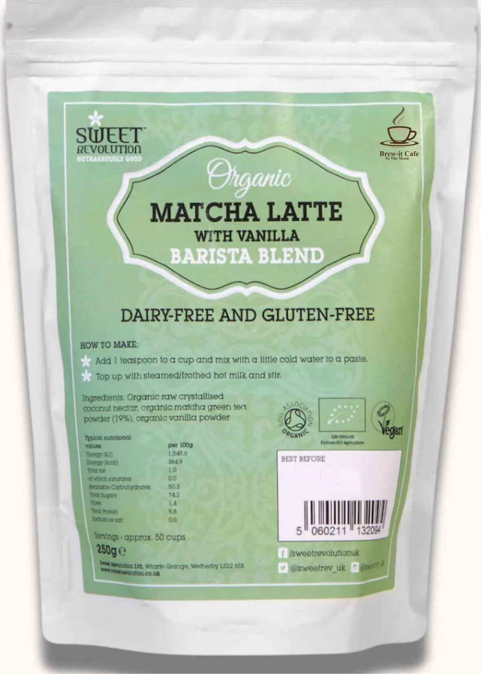 Latte Matcha Orgánico con Vainilla .250Gr